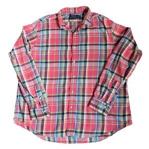 Polo Ralph Lauren Men’s Luxury Flannel Shirt XXL Red Plaid Soft Casual
